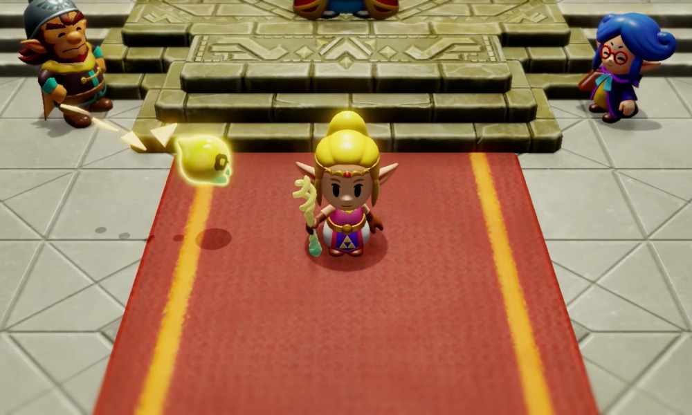 Zelda wearing the royal travel attire in Echoes of Wisdom.