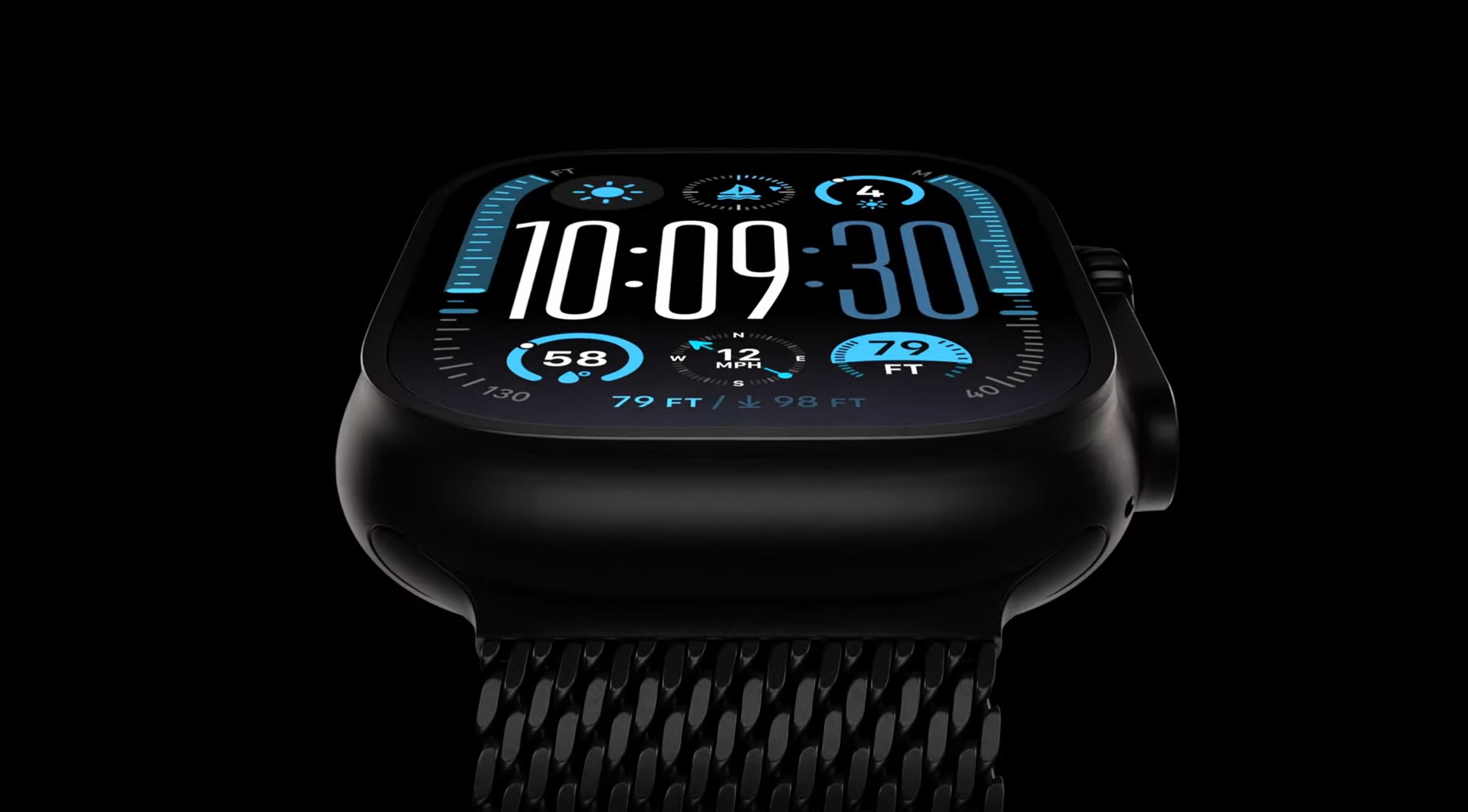 Apple Watch Ultra em preto.