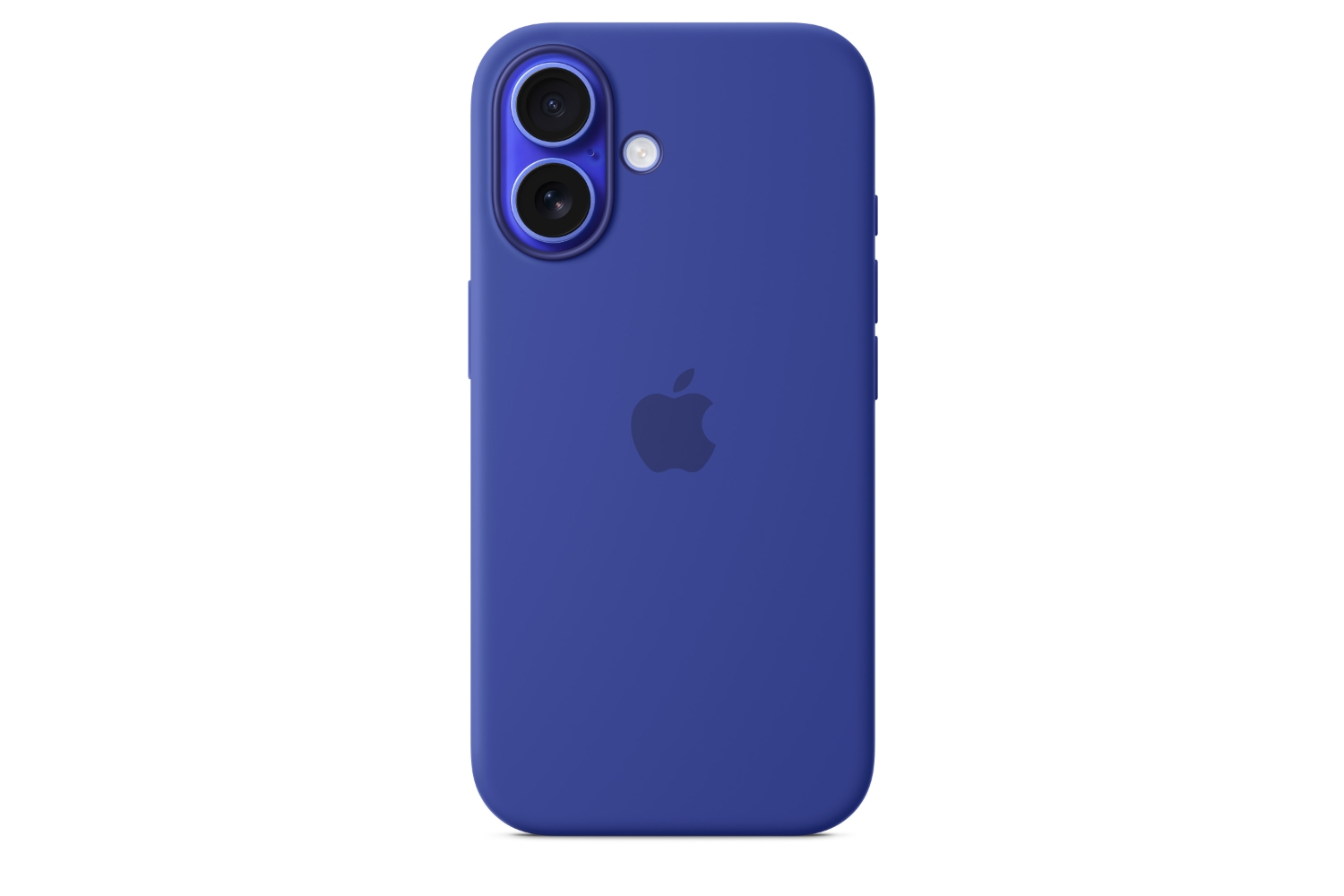 iPhone 16 Silicone Case in Ultramarine color.