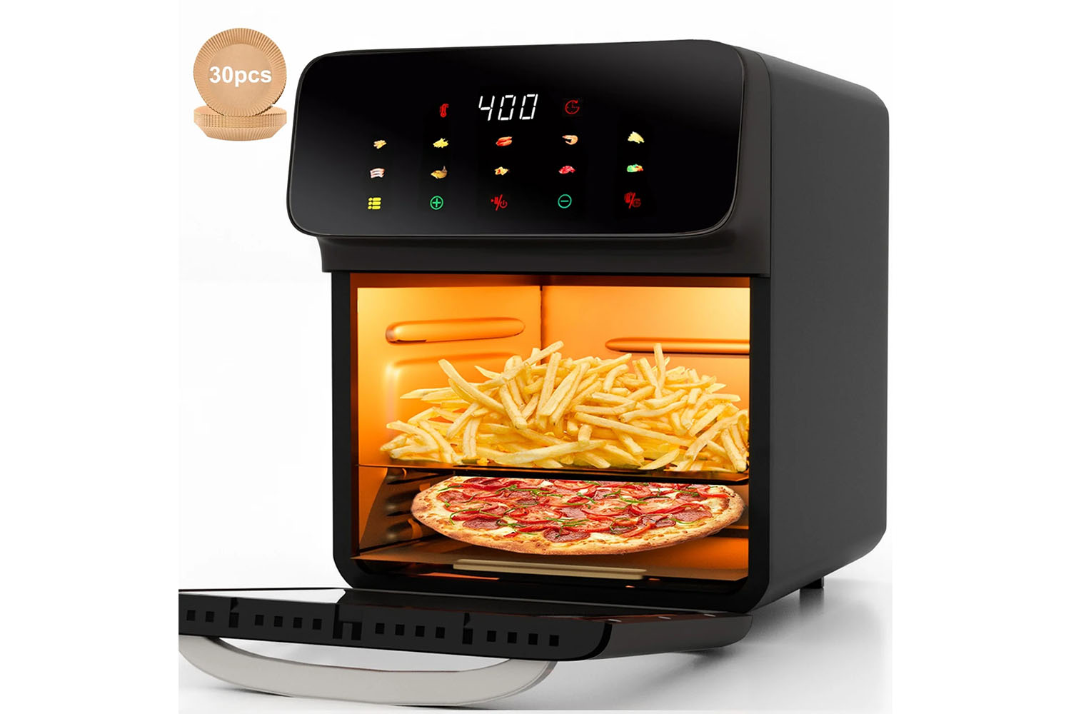 The Bluebow 12-quart air fryer convection oven on a white background.