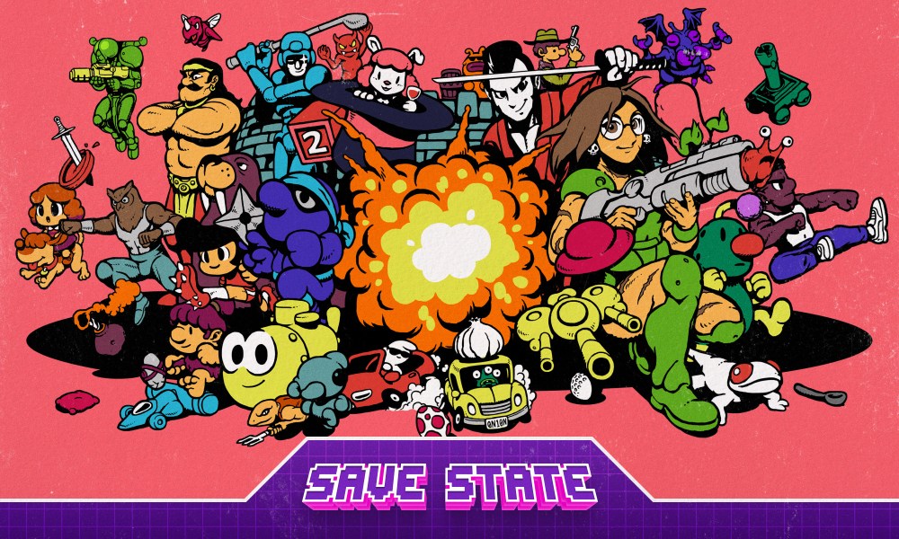 Save State Promotional Image with UFO 50 Key Art.