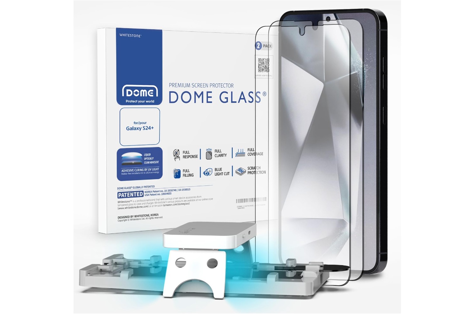 DOME GLASS tempered glass screen protector for Samsung Galaxy S24 Plus