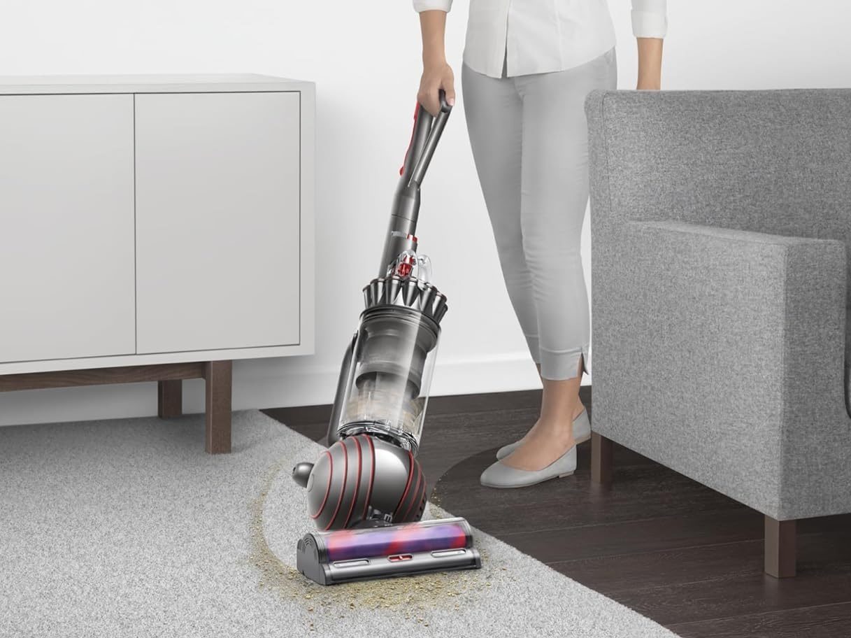 Eine Frau saugt mit dem Dyson Animal 3.