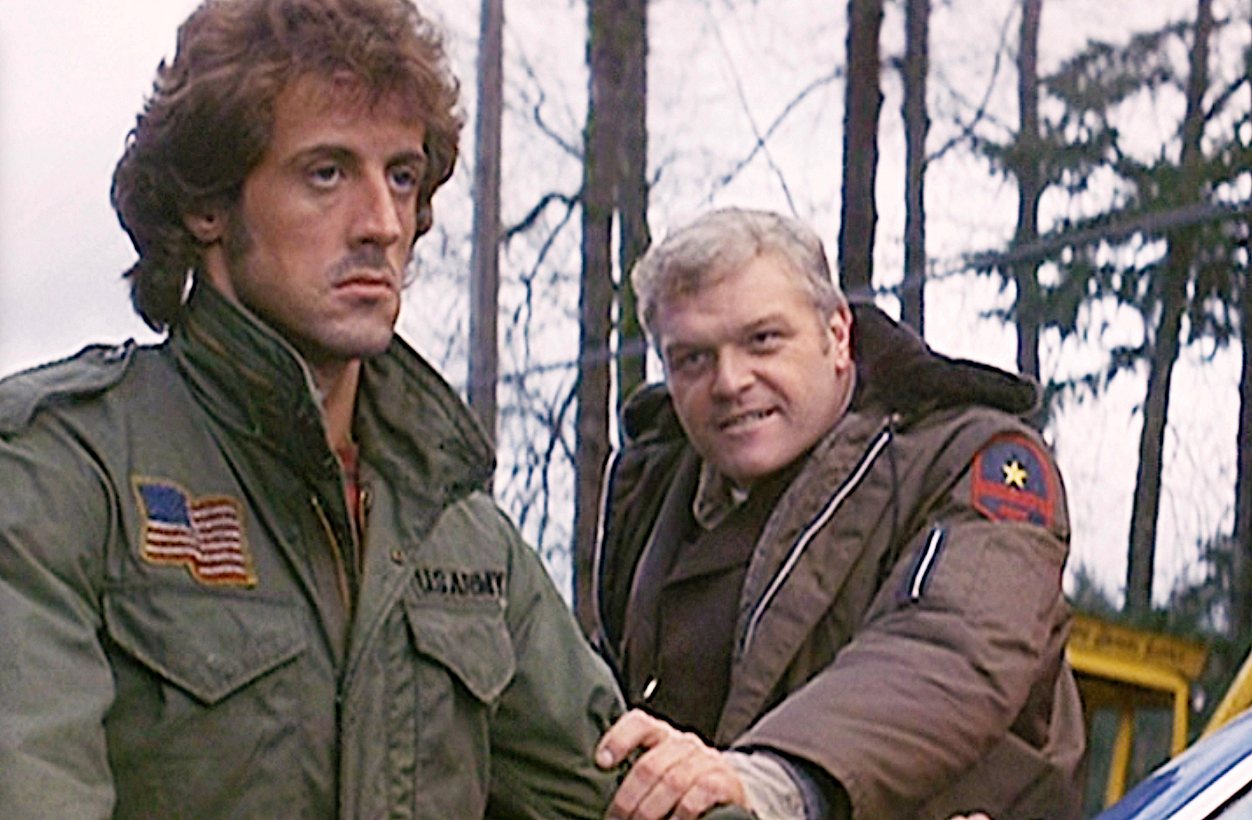 Sylvester Stallone y Brian Dennehy en Primera sangre 