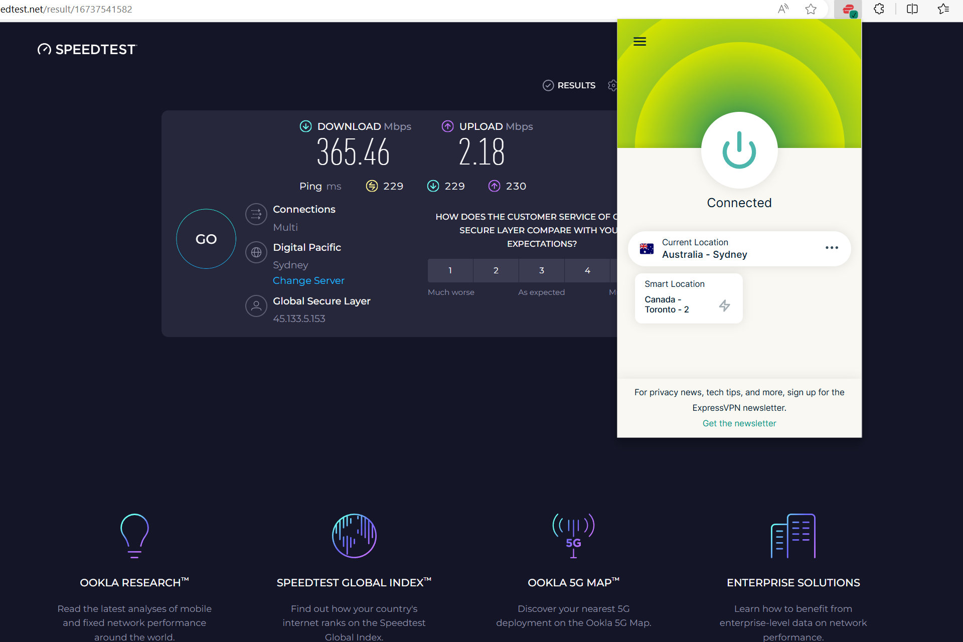 J'ai apprécié les téléchargements rapides dans le monde entier, mais les téléchargements ExpressVPN sont lents avec des serveurs distants.