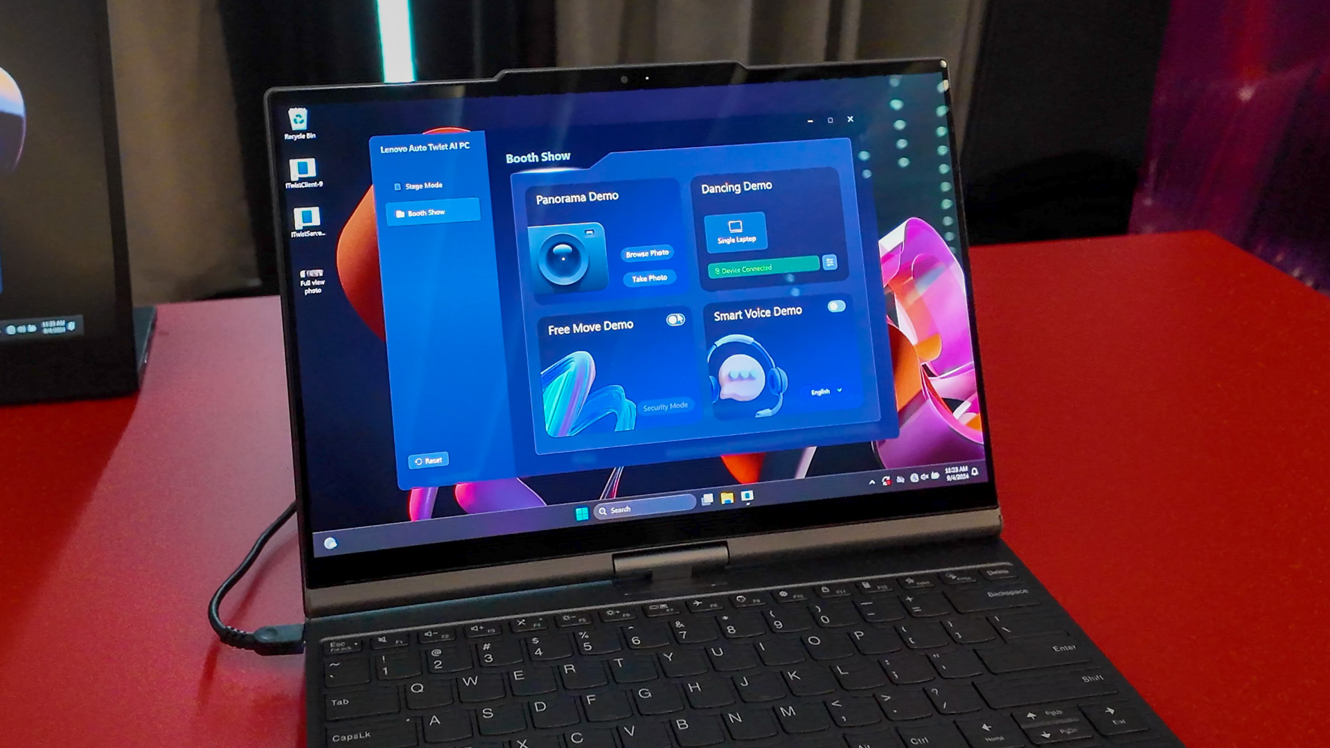 Os modos atuais disponíveis no conceito Lenovo AI Twist PC