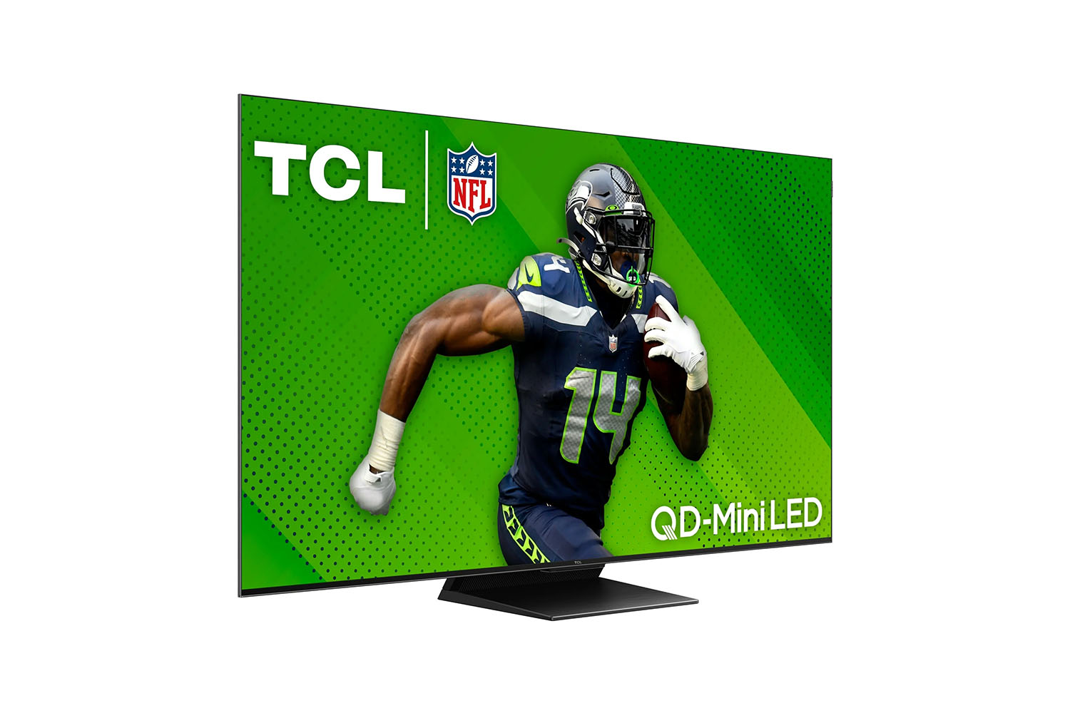 The TCL 75-inch Q Class QD-Mini LED TV on a white background.