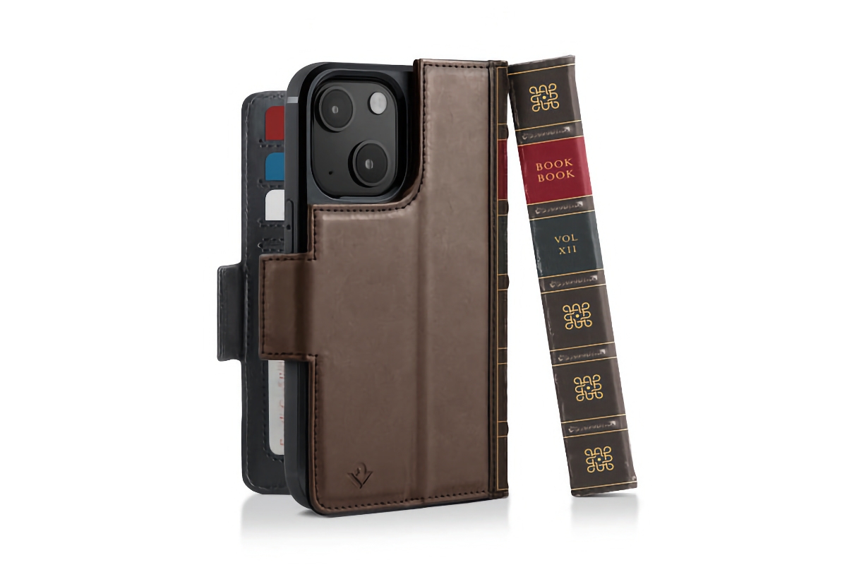 Funda tipo billetera Twelve South BookBook para iPhone 15.