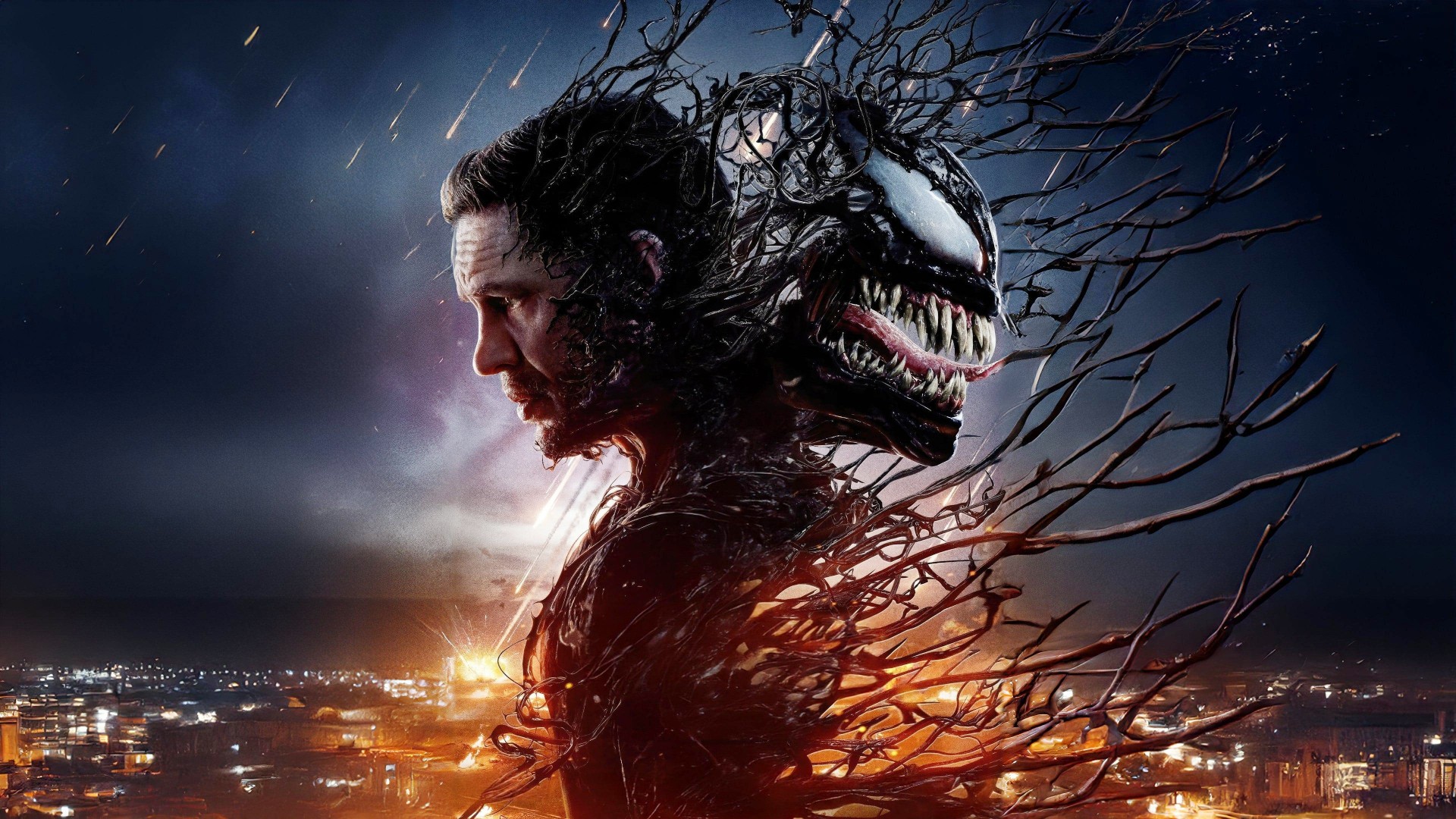 Venom and Eddie face away from each other in Venom: The Last Dance.