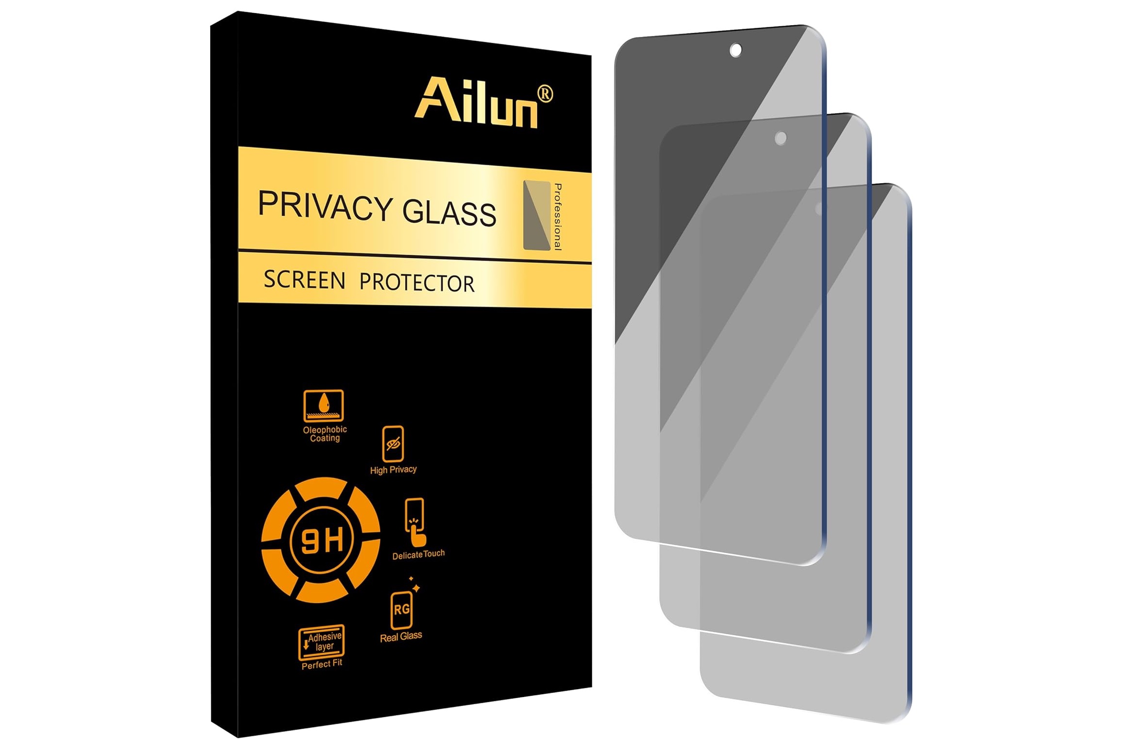 Ailun privacy screen protector for iPhone 16.