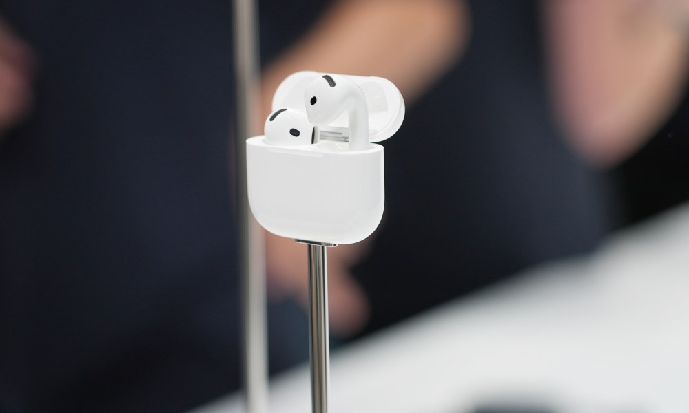 The AirPods 4 at the Apple Glowtime event on September 9, 2024.