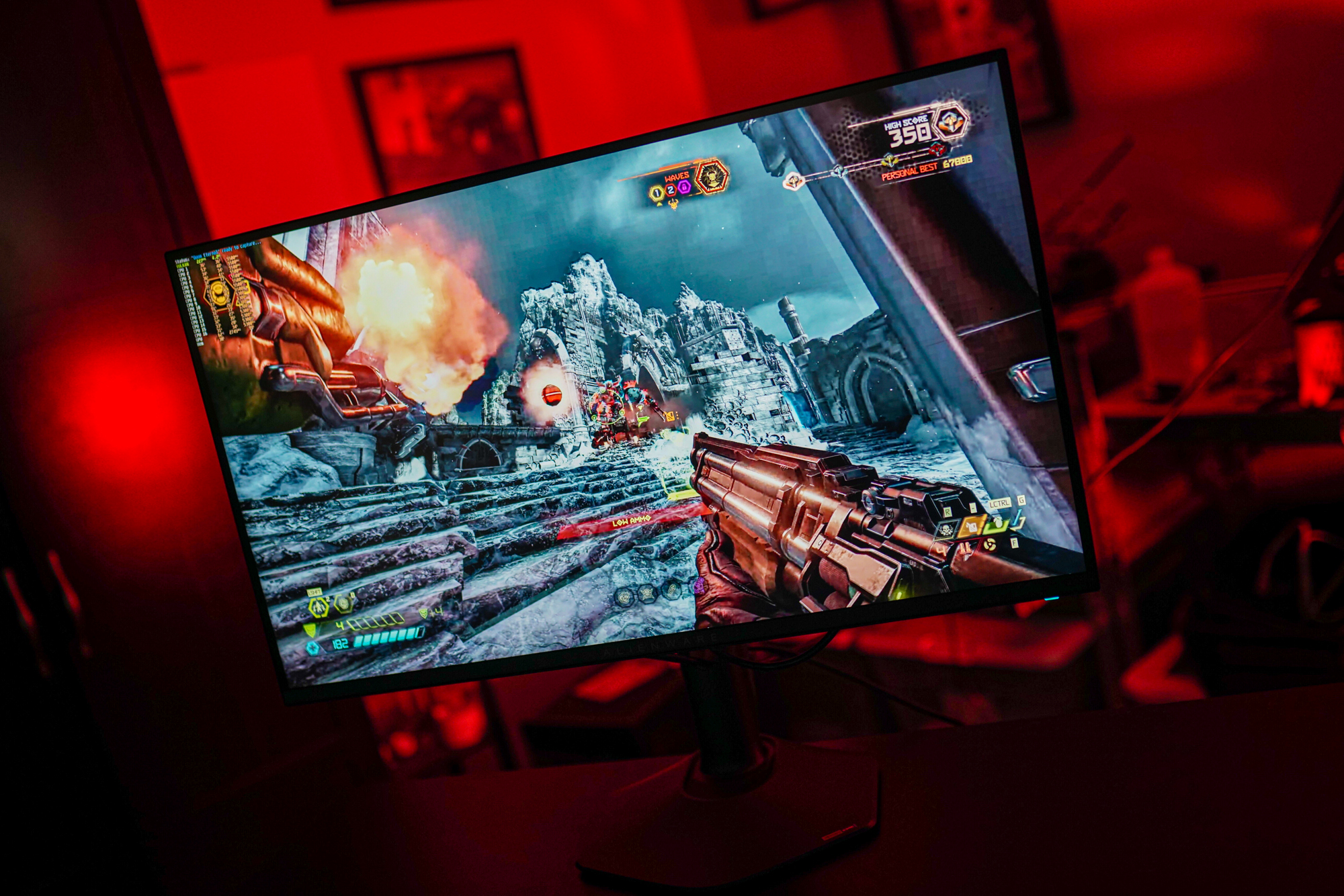 Doom Eternal on the Alienware AW2725QF.