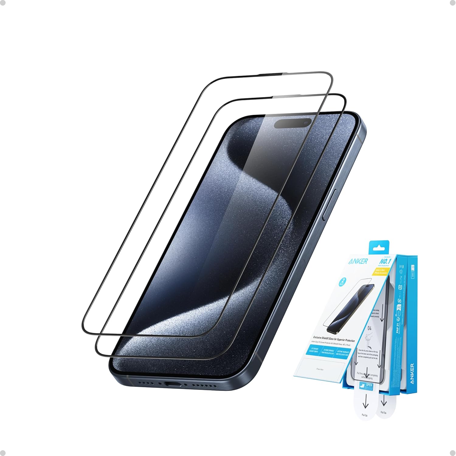 best apple iphone 16 pro max screen protectors anker ez fit