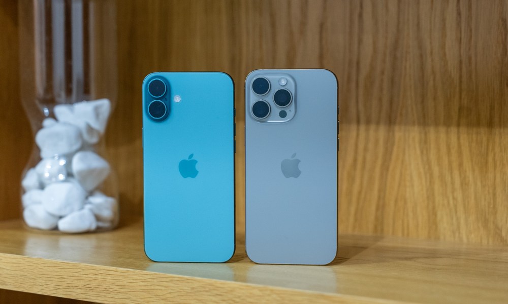 The iPhone 16 Plus next to the iPhone 16 Pro Max