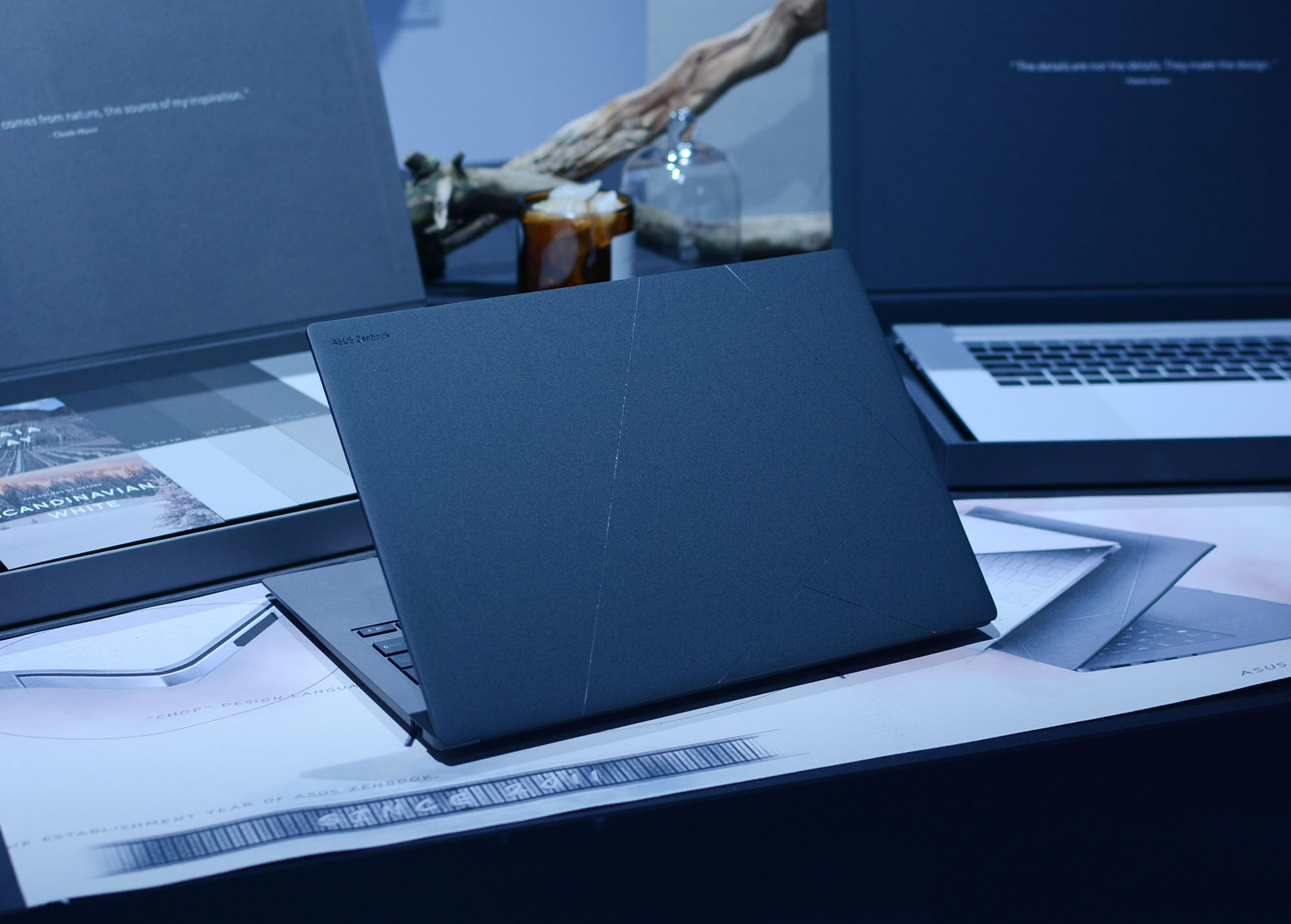 The Asus ZenBook S14 late 2024 model in Zumaia Gray showcased at IFA 2024.