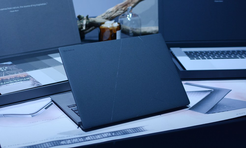 The Asus ZenBook S14 late 2024 model in Zumaia Gray showcased at IFA 2024.