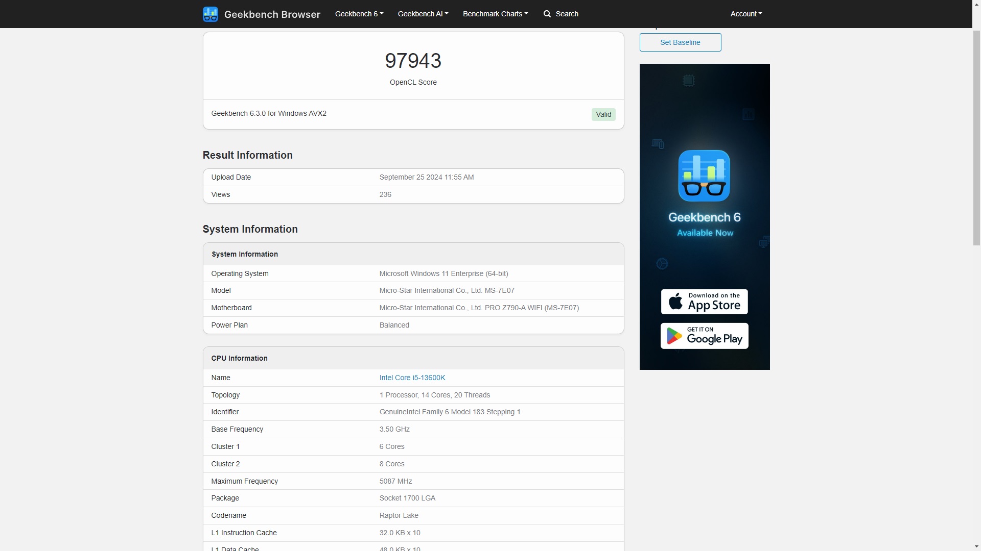 Lista filtrada de Geekbench de una próxima GPU de escritorio Intel Battlemage.