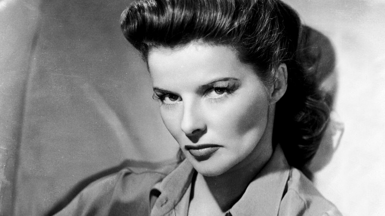 Kate Hepburn poses in a still.