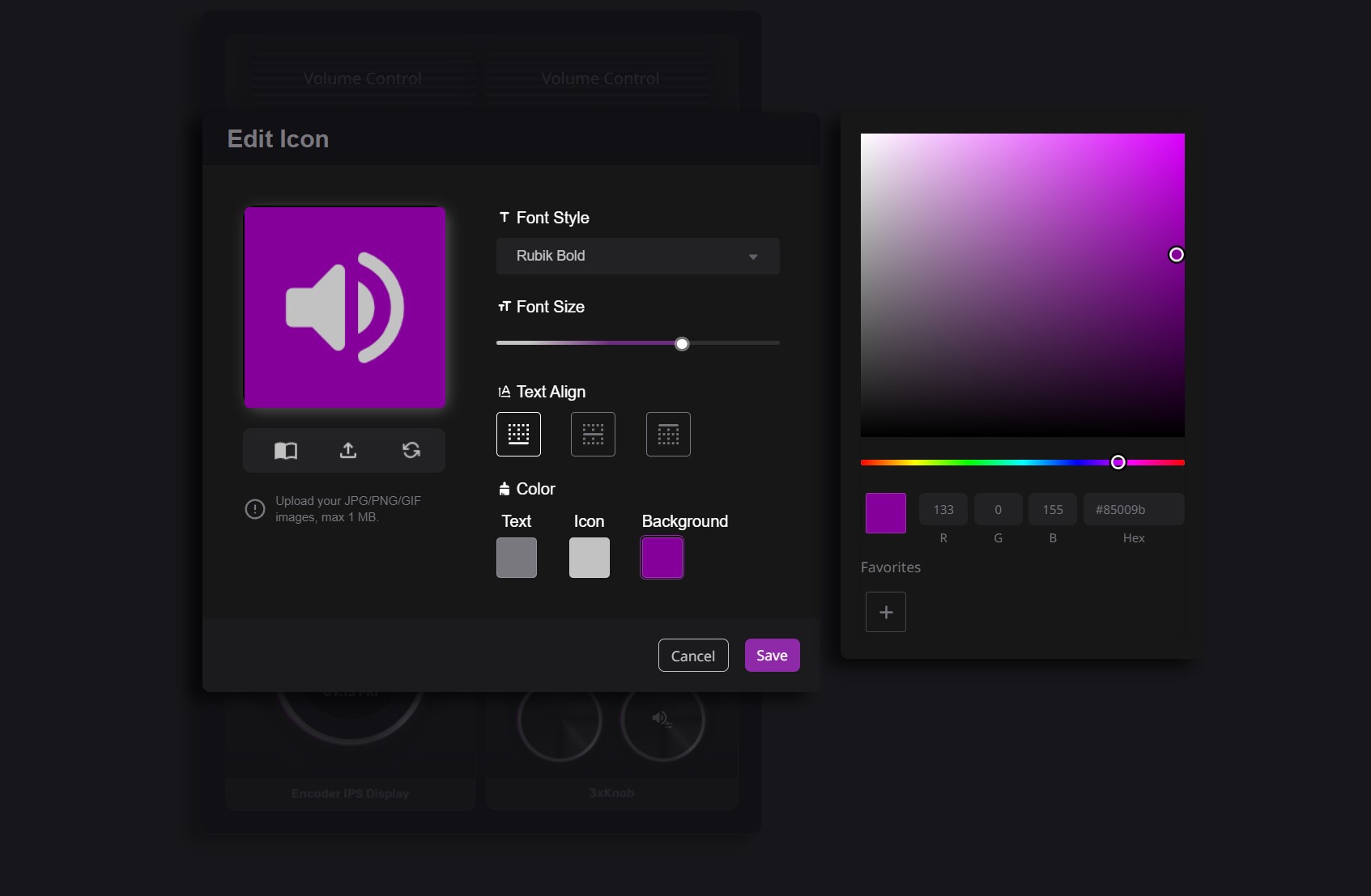 Adjustments for an icon in Cooler Master MasterHub.