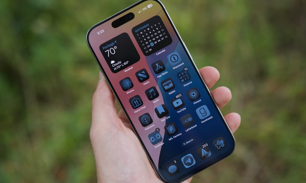 The iPhone 16 Pro, showing its iOS 18 home screen.