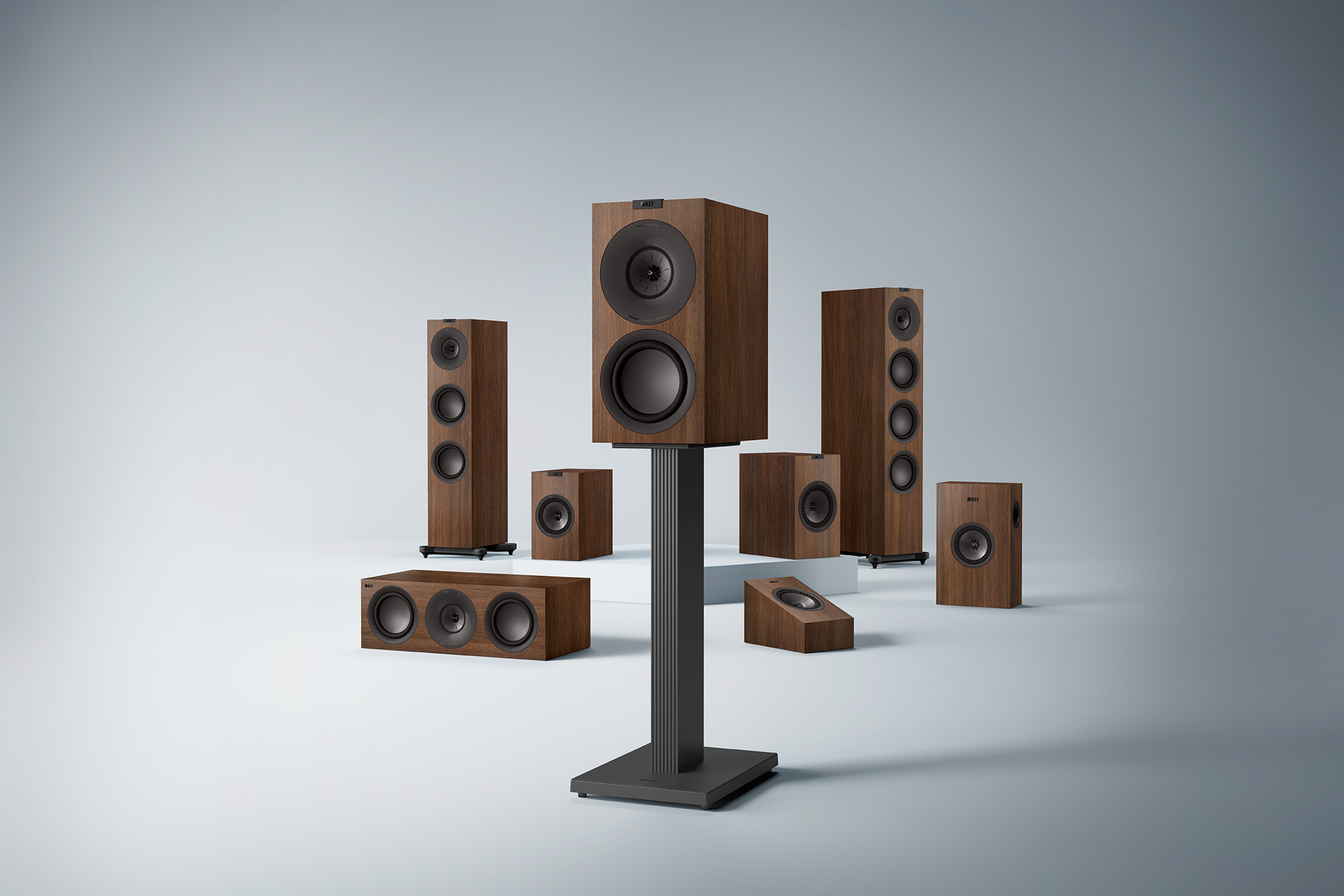 The KEF Q Series Meta speakers.