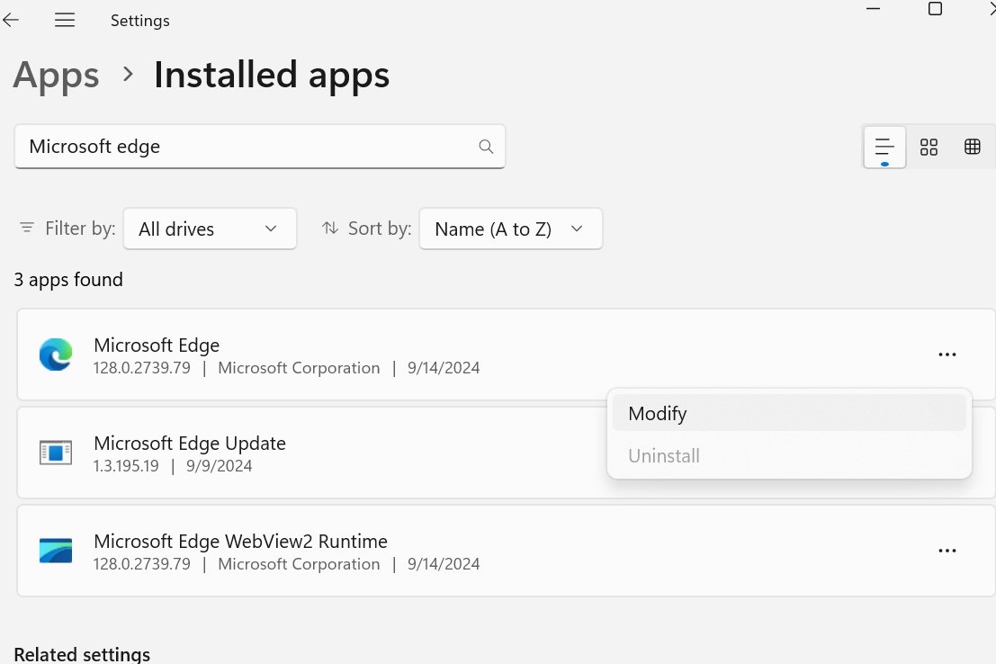 How to install and uninstall Microsoft Edge