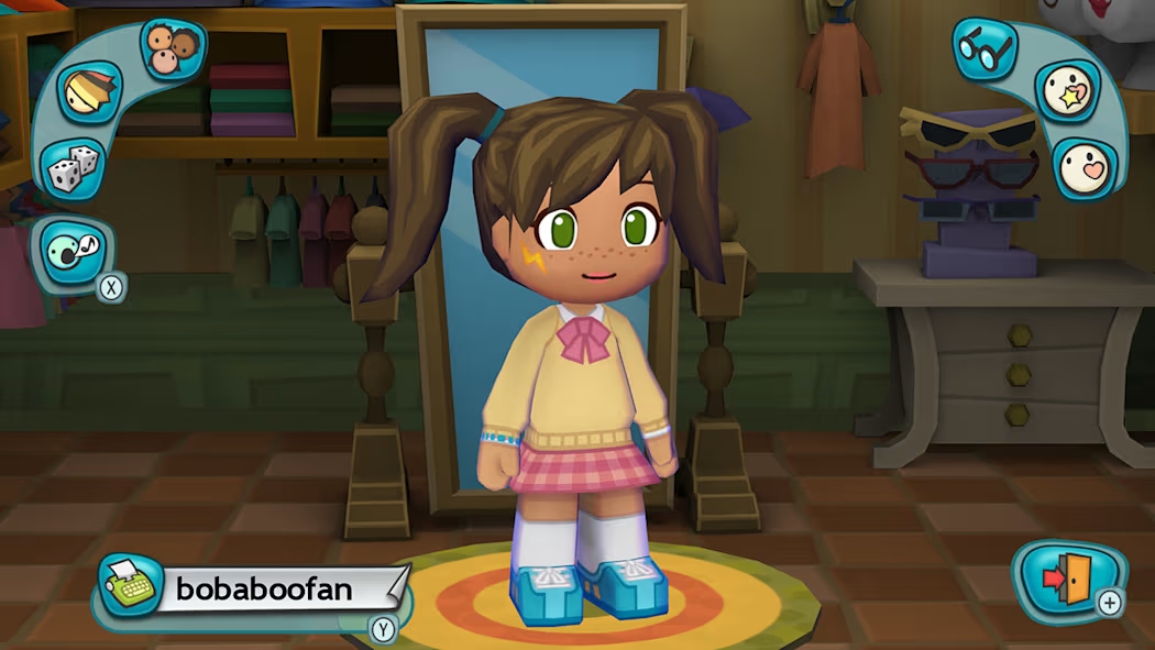 Un personnage est créé dans MySims : Cozy Bundle.