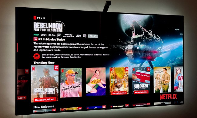 Netflix catalog on a TV.