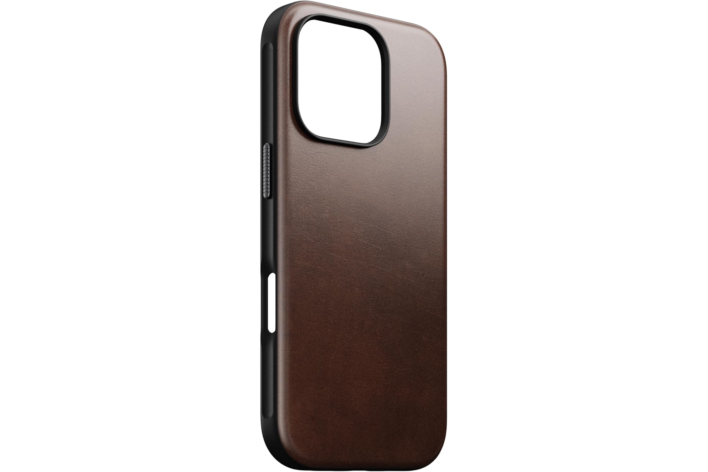 Étui en cuir moderne Nomad pour iPhone 16 Pro.