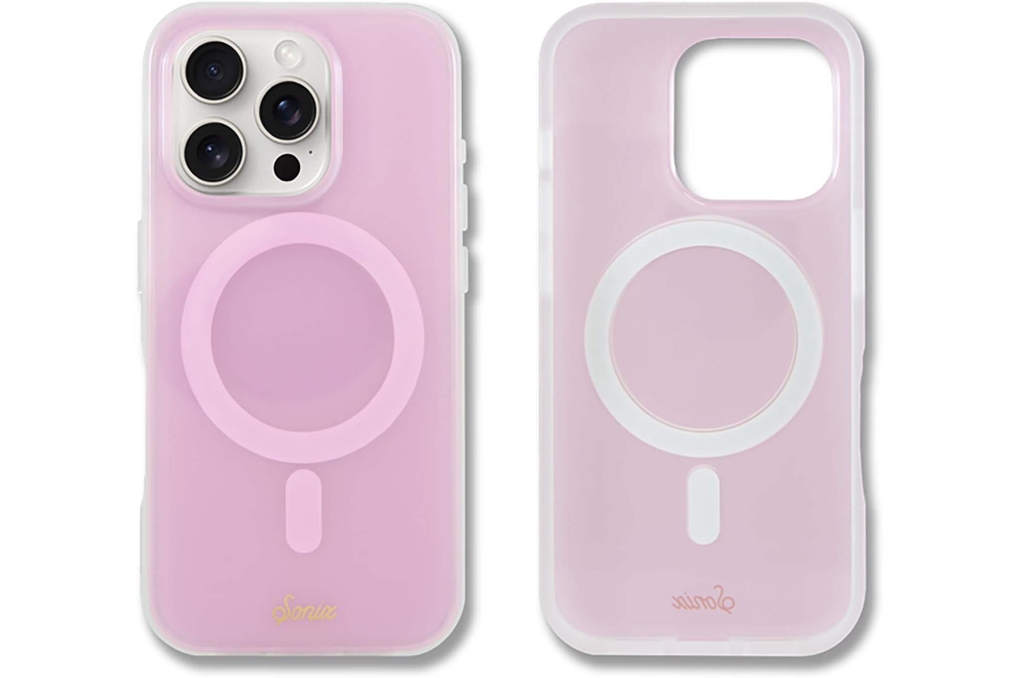 Funda Sonix Jelly Rosa para iPhone 16 Pro.