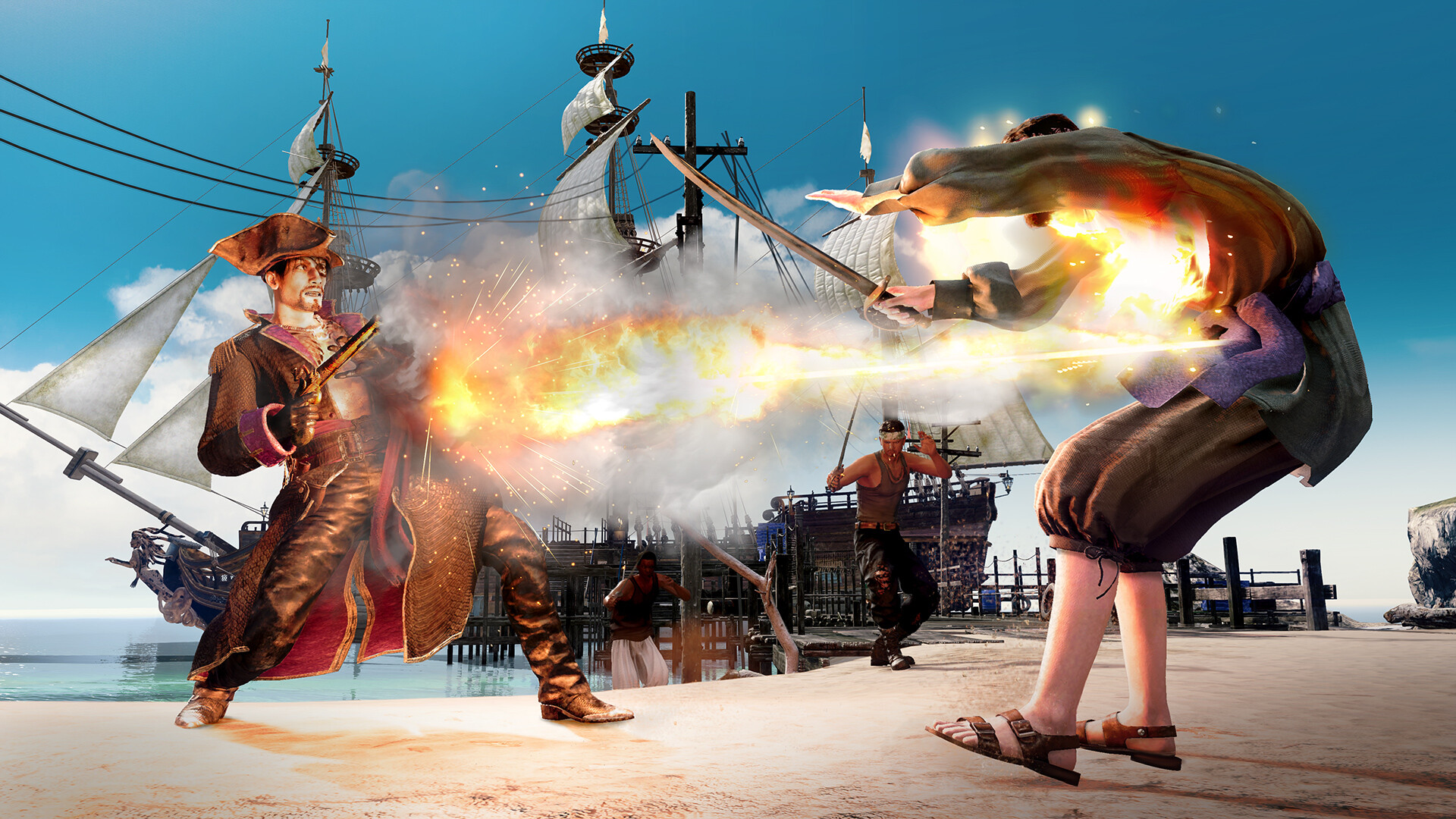 Majima shot a pirate with China guns as a dragon: Pirate Yakuza in Hawaii.