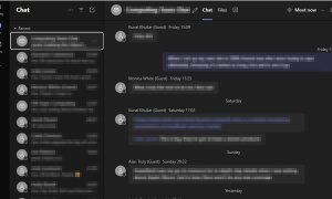 Microsoft Teams chat.