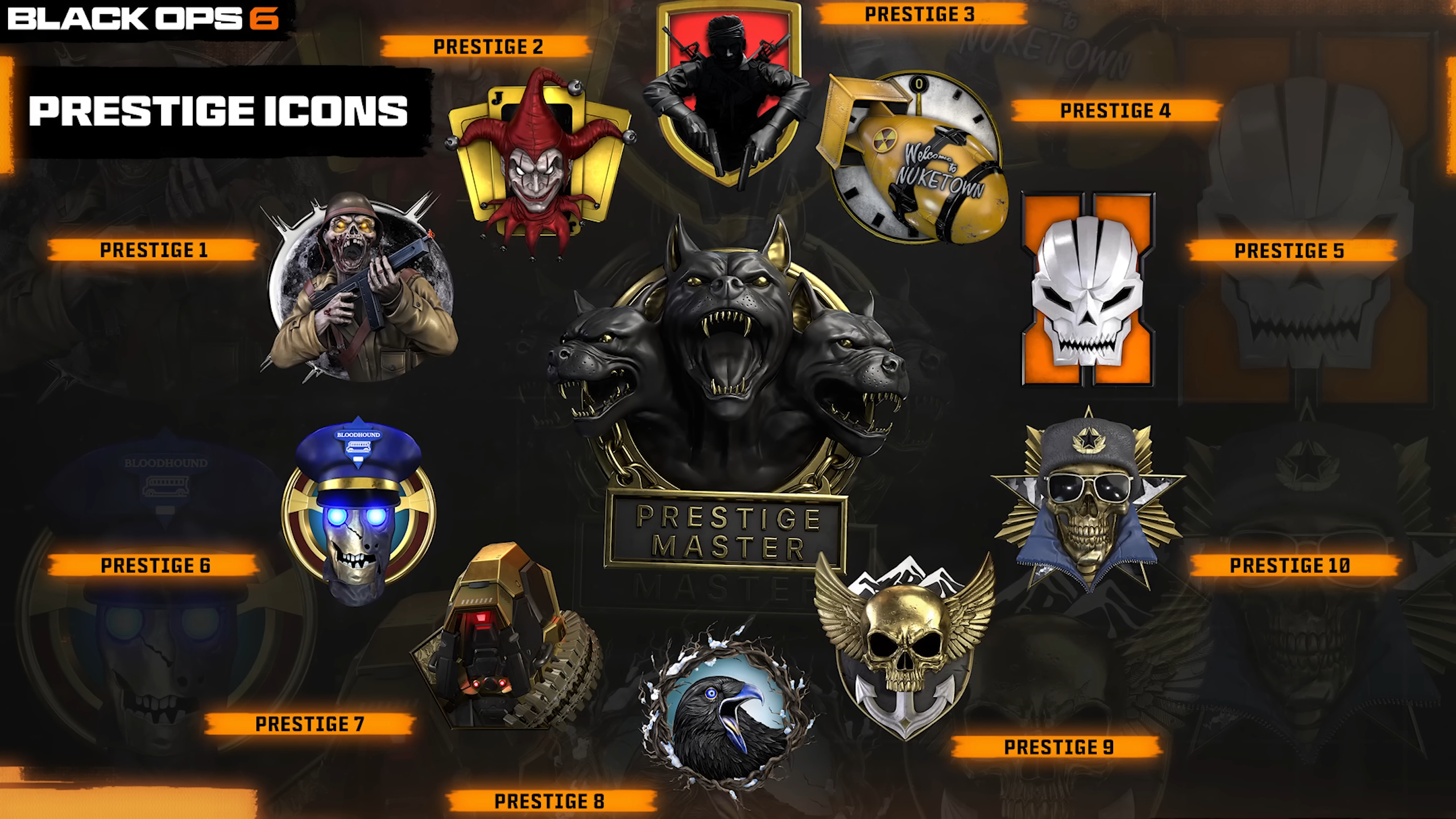 Los iconos de prestigio de Black Ops 6.