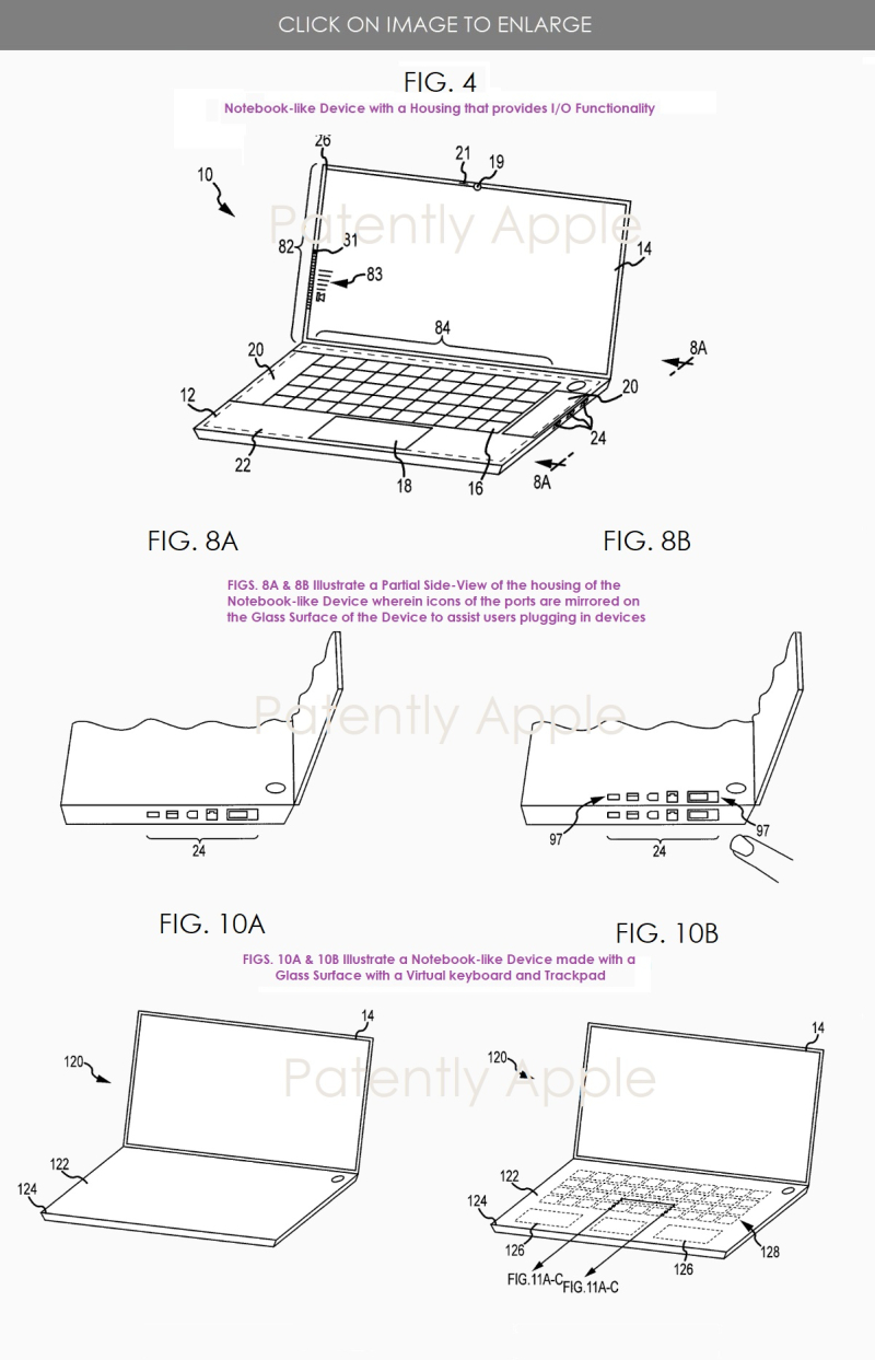 Apple patent for glass MacBook housing.