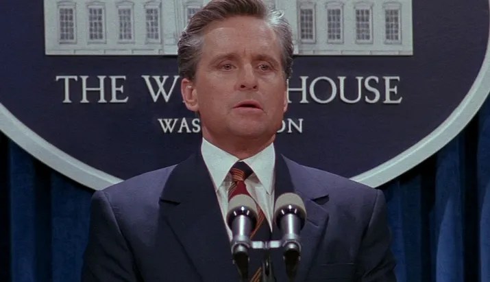 Michael Douglas en El presidente americano.