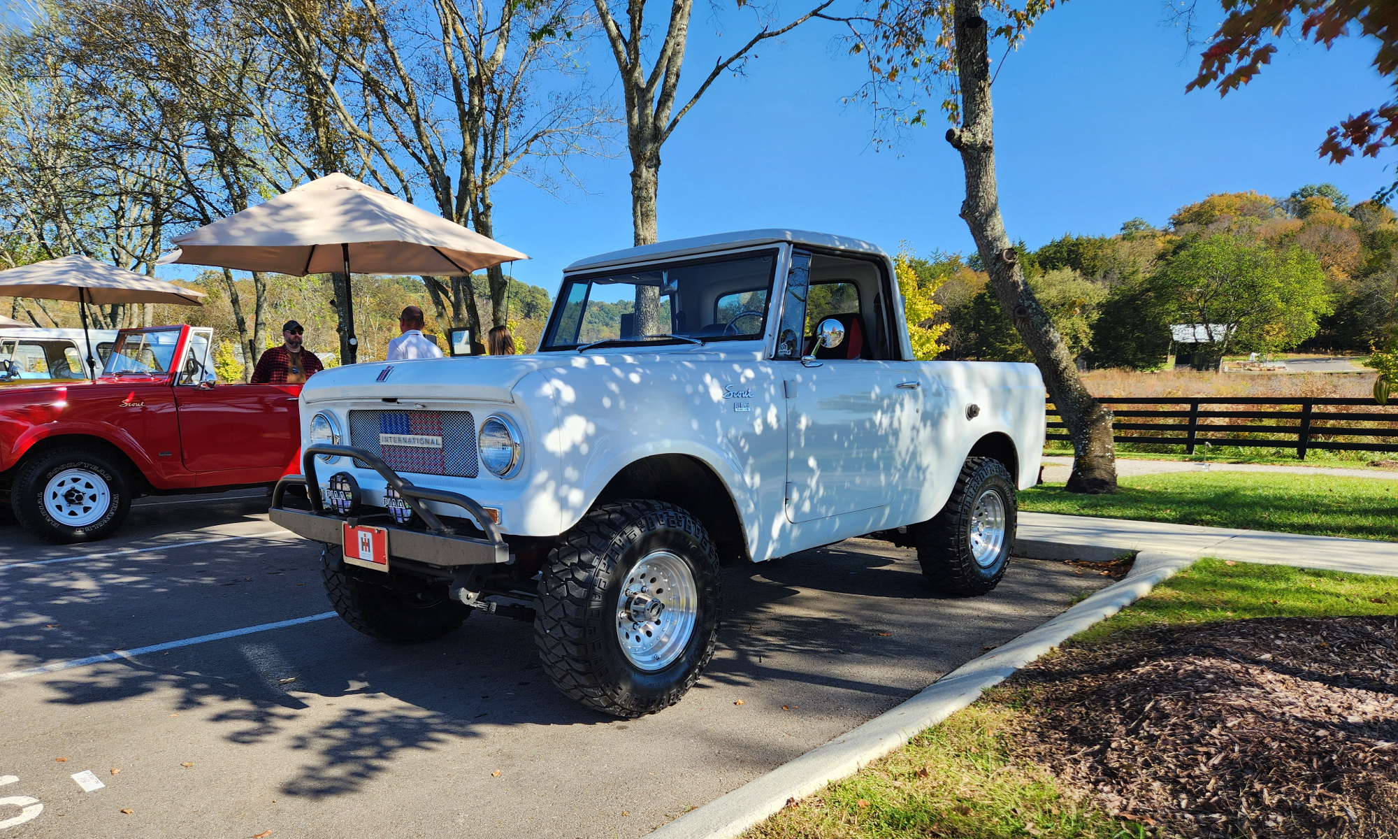 Ein alter International Harvester Scout-Truck.