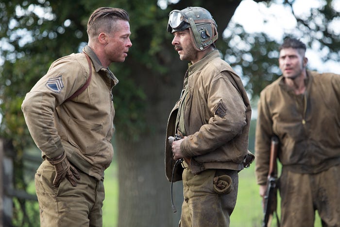 This 2014 Brad Pitt movie spotlights an aspect of war rarely depicted on the big screen