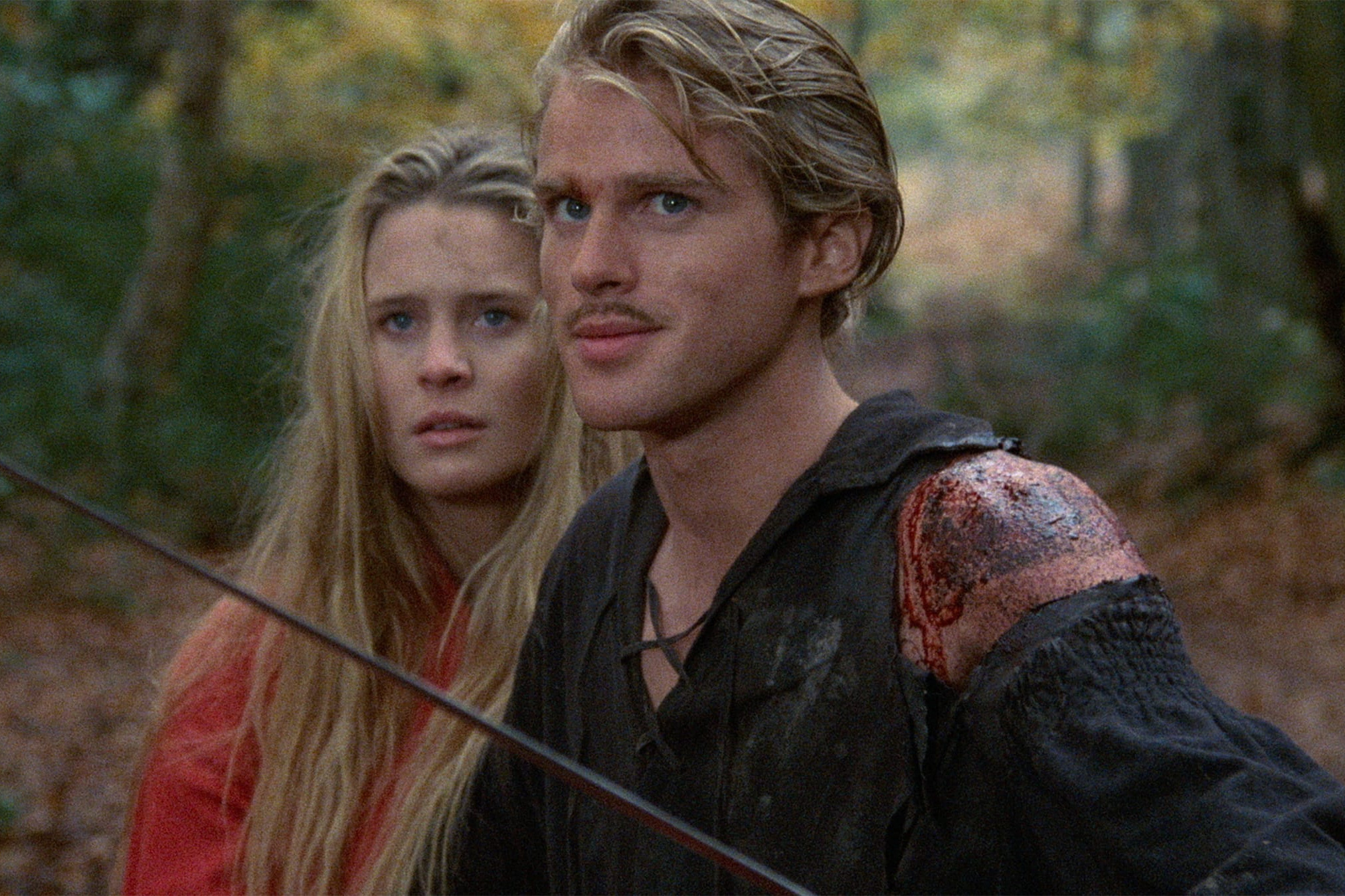 Cary Elwes steht in „Die Braut des Prinzen“ vor Robin Wright.