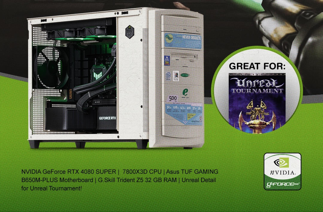 An ad for a fake Nvidia gaming PC.