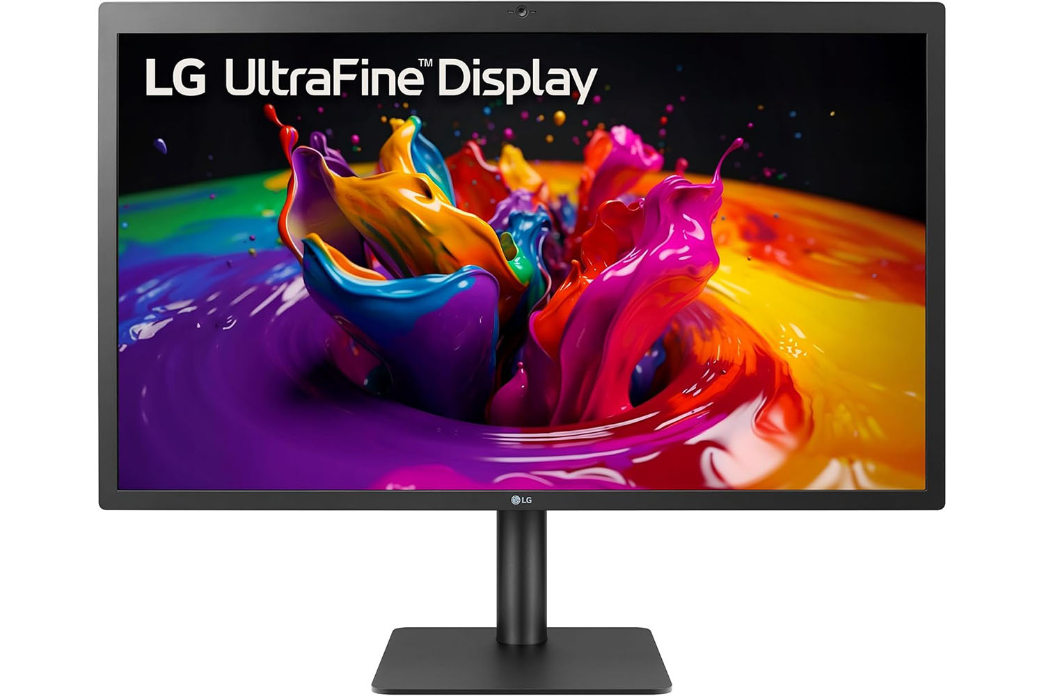 27-дюймовый монитор LG UltraFine 5K на белом фоне.