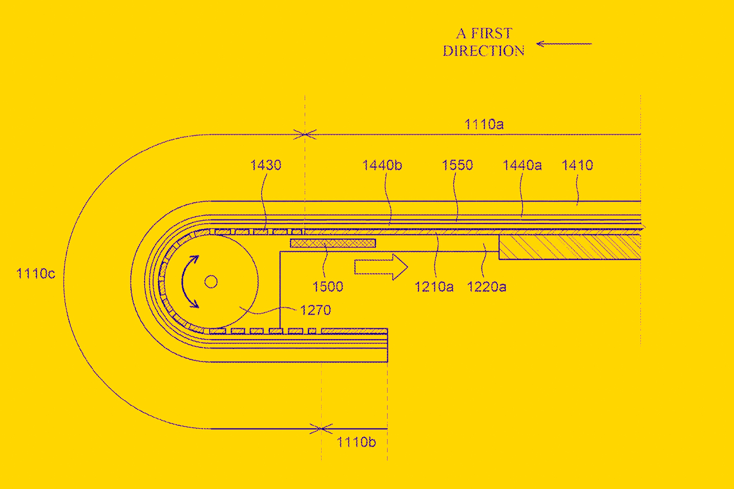 Schematic diagram of LG's rollable patent.