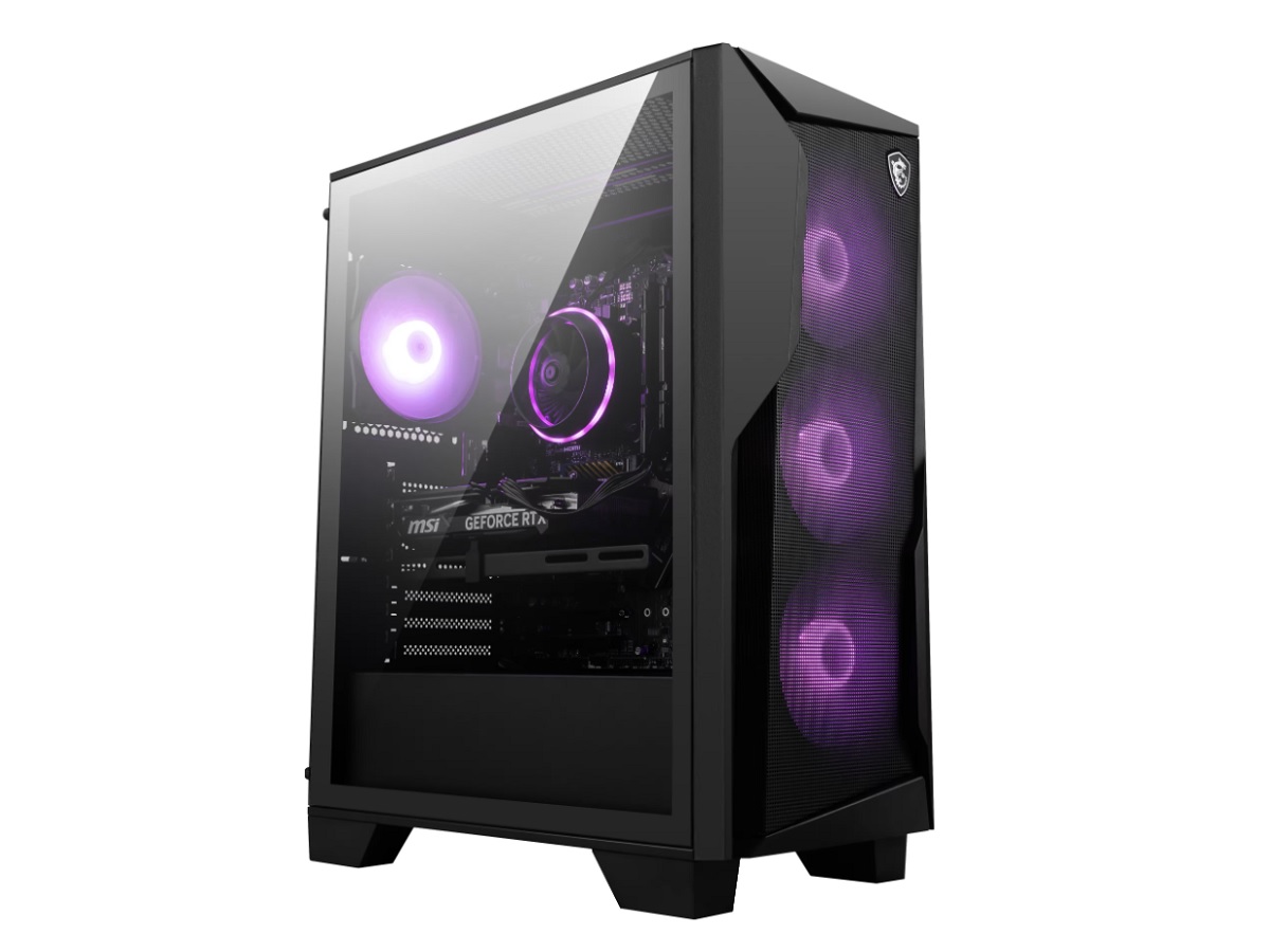 La PC para juegos MSI Codex R2 sobre un fondo blanco.