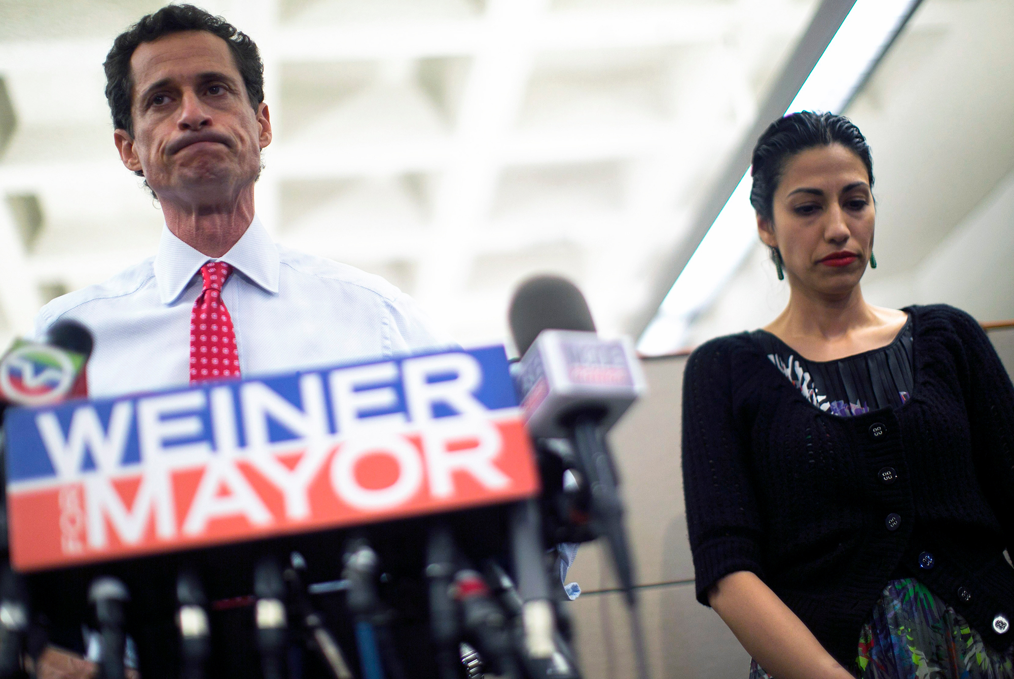 Anthony Weiner and Huma Abedin in Weiner.