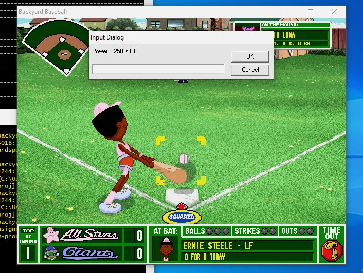 Testing Backyard Baseball 97.