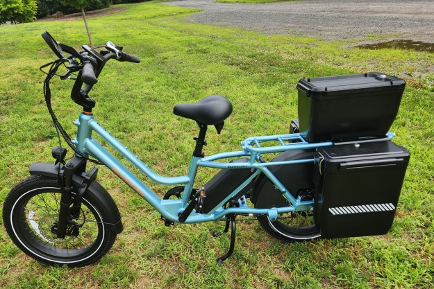 Rad Power Bikes Radwagon 5 loaded with option still has space for a child seat.