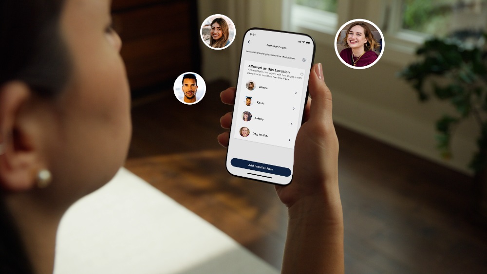 Set up familiar faces in the SimpliSafe app.