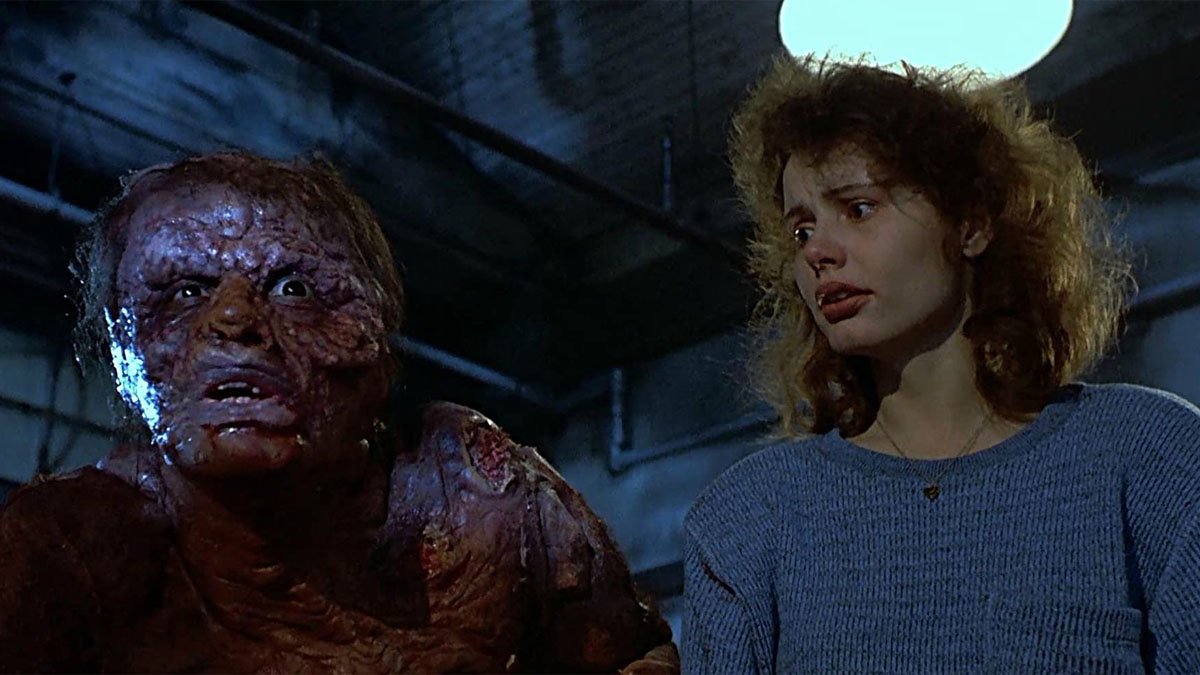 Jeff Goldblum und Geena Davis in The Fly.