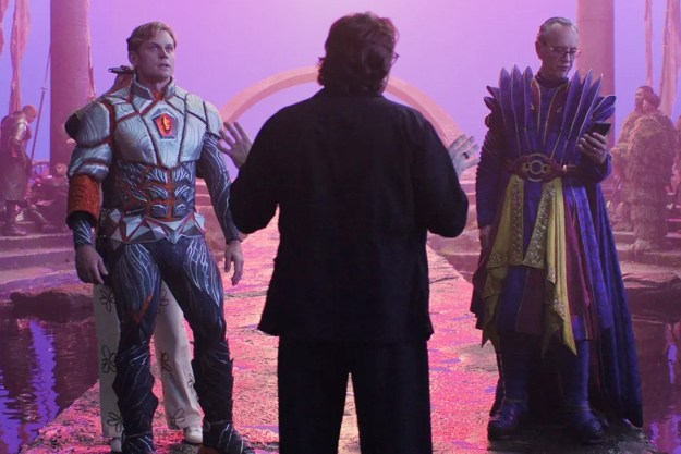 A director directs two male actors in The Franchise.