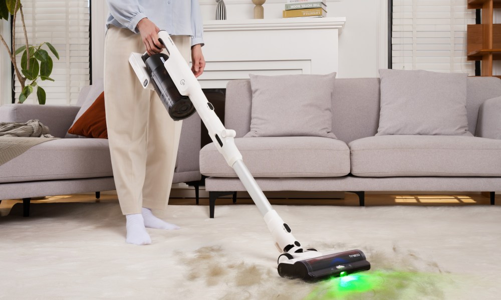 Tineco PURE ONE A50S cleaning a mess off the carpets -- Prime Big Deal Days discounts