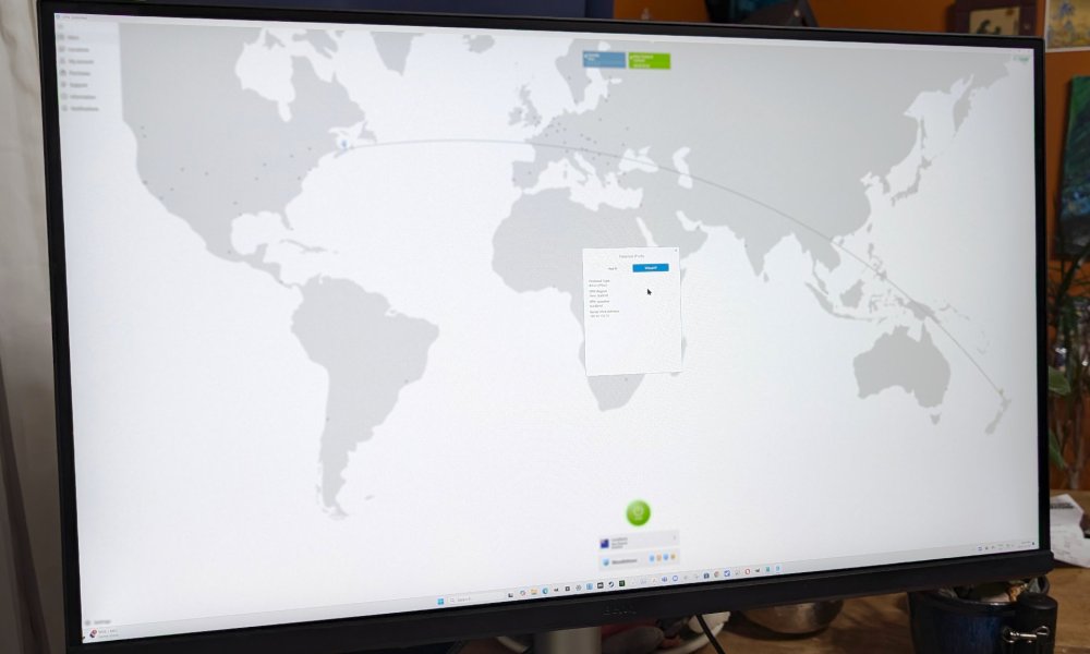 VPN Unlimited is open in full screen mode on PC monitor.